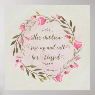 Pôster Os Filhos Dela Levantam-Se E Chamam-Na De Abençoad