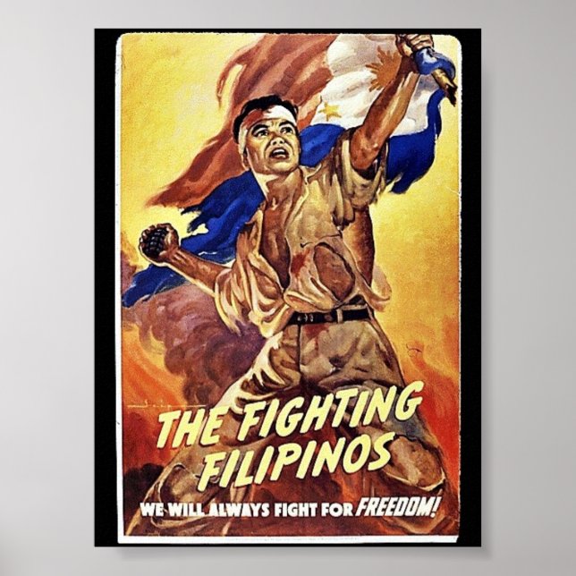 Poster Os filipinos combatentes (Frente)