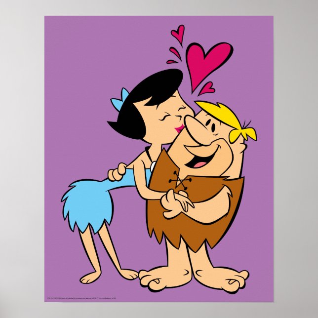 Poster Os Flintstones | Betty Kissing Barney (Frente)
