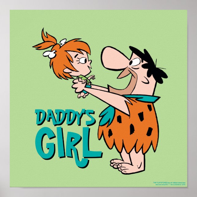 Poster Os Flintstones | Fred & Pebbles - Garota Pai (Frente)