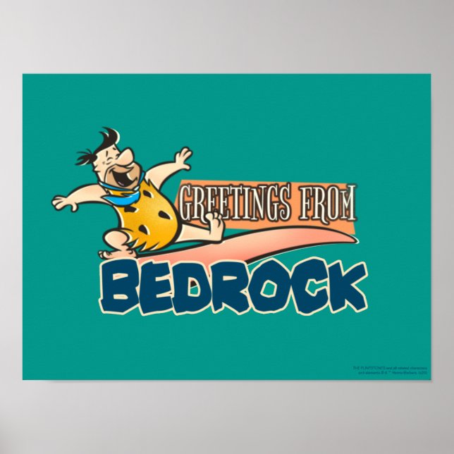 Poster Os Flintstones | Fred - Saudações De Bedrock (Frente)