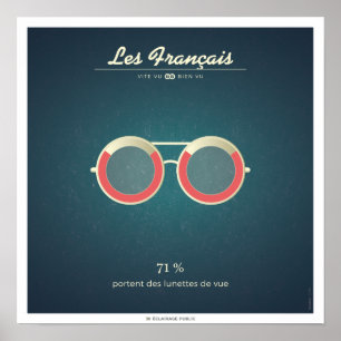 Pôster Os Franceses que levam lunetas
