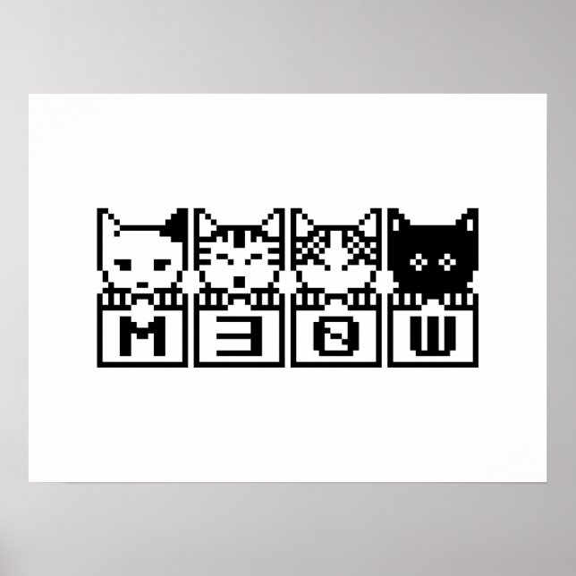 POSTER OS GATOS DE 8 BITS M30W (Frente)