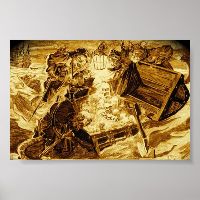 Poster Os Gatos Piratas Encontram A Loot (Frente)