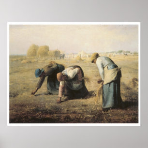 Pôster Os Gleaners, painço 1857 de Jean-Francois