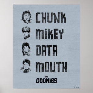 Poster Os Goonies Parte, Mikey, Dados, Boca
