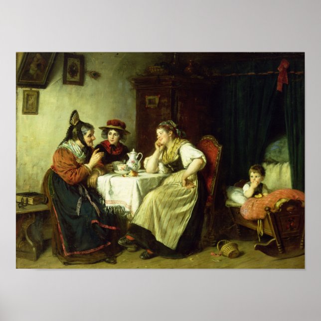 Pôster Os Gossips, 1887 (Frente)