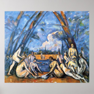 Pôster Os grandes Bathers por Paul Cezanne