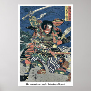 Pôster Os guerreiros do samurai por Katsukawa, Shuntei
