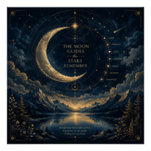 Os Guias da Lua | Arte Celestial da Lua e Estrelas