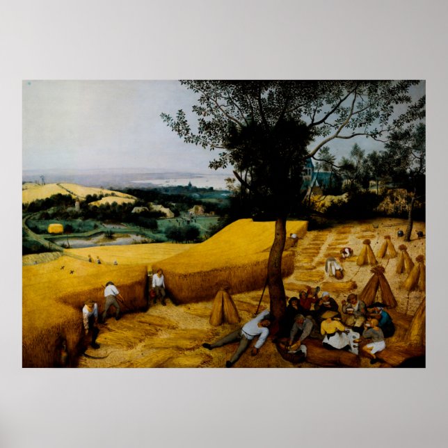 Poster Os Harvesters de Pieter Brueghel, o Velho (Frente)