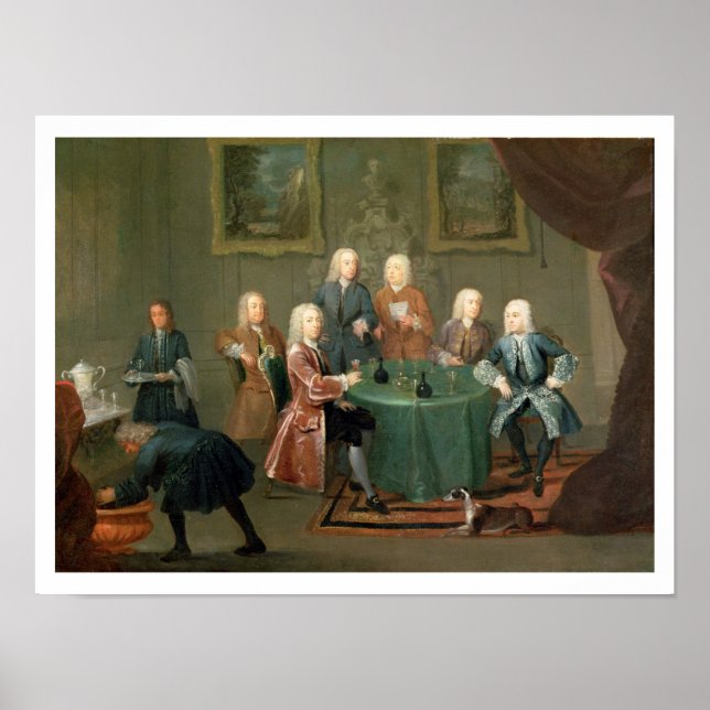 Pôster Os Irmãos Clarke com Outros Cavalheiros Tomando Wi (Frente)