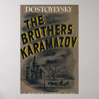 Poster Os irmãos Karamazov Dostoevsky livro de colheita c