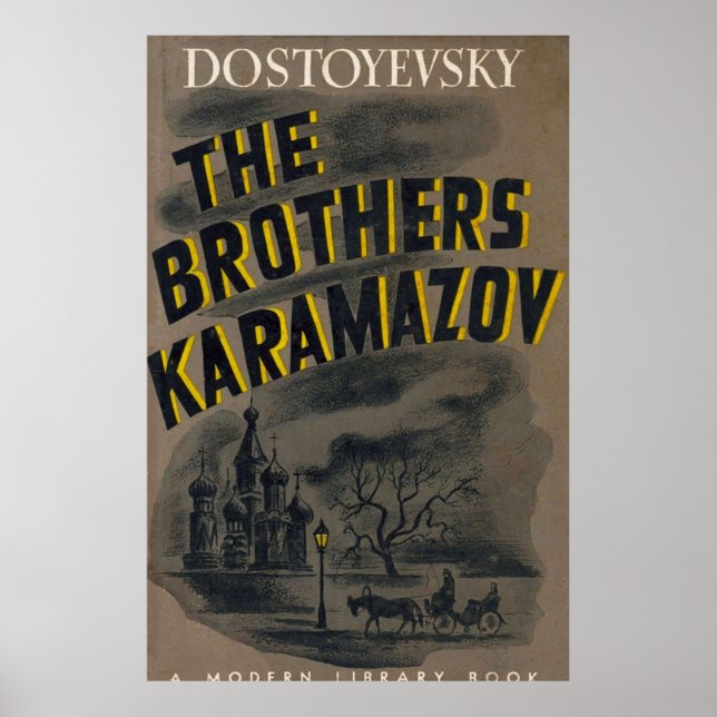 Poster Os irmãos Karamazov Dostoevsky livro de colheita c (Frente)