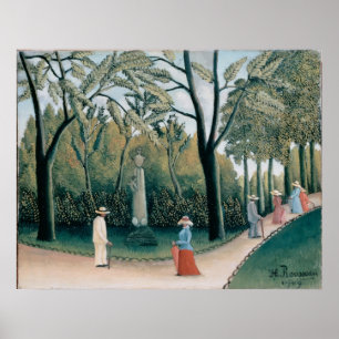 Poster Os jardins de Luxembourg. Monumento a Chopin