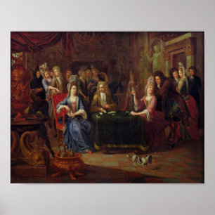 Pôster Os jogadores de cartão, 1699