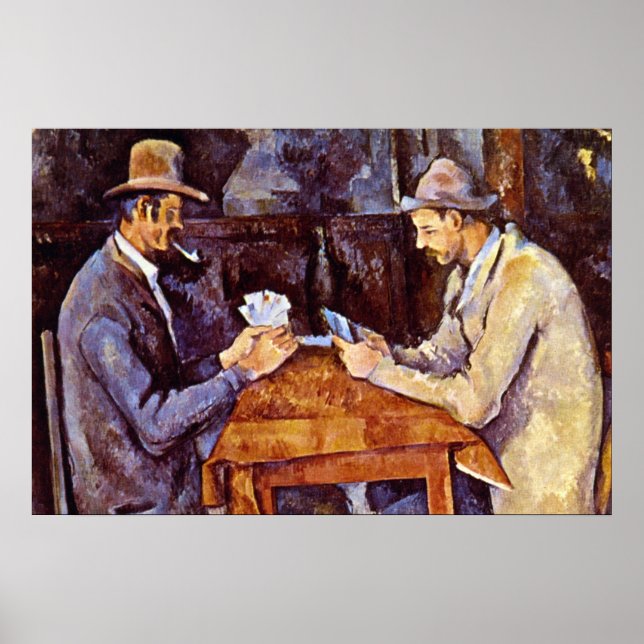 Pôster Os jogadores de cartas de Paul Cezanne (Frente)