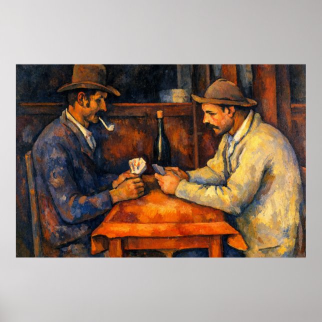 Poster Os Jogadores de Cartas de Paul Cezanne (Frente)