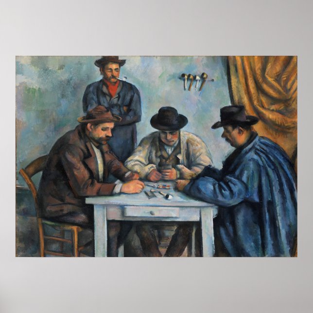 Poster Os jogadores de cartas de Paul Cezanne (Frente)