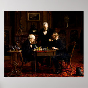 Poster Os jogadores de xadrez de Thomas Eakins
