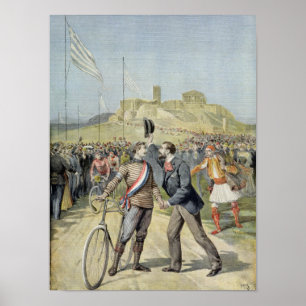 Poster Os Jogos Olímpicos em Atenas