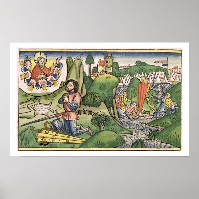 Pôster Os juízes 6 36, Gideon, retiram o velo, do (Frente)