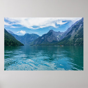 Poster Os Königssee na Baviera, Berchtesgaden
