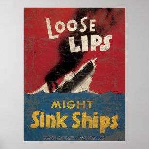 Poster Os lábios fracos puderam afundar navios
