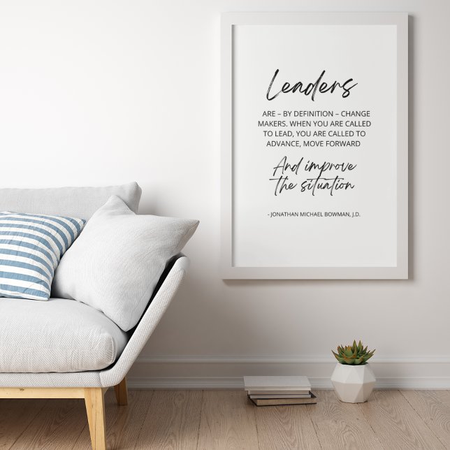 Poster Os Líderes São Por Definição Alteradores (Criador carregado)