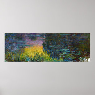 Poster Os lírios-d'água - O Sol, Claude Monet, 1916
