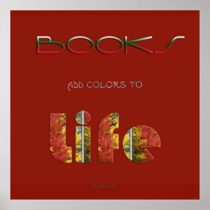 Poster Os livros adicionam cores