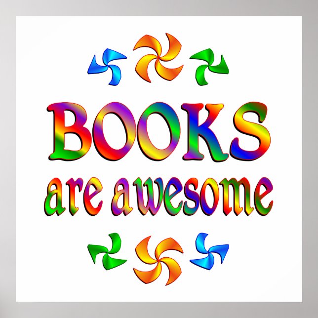 Pôster Os livros são incríveis (Frente)