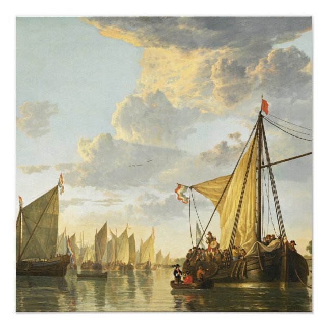 Pôster Os Maas de Dordrecht Aelbert Cuyp Poster (Frente)