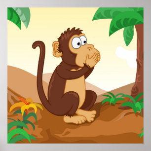 Pôster Os macacos sábios falando 1/3