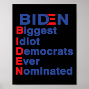 Poster Os Maiores Democratas Idiotas Já Nomearam Trump 20