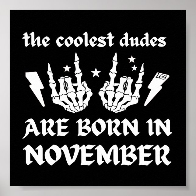 POSTER OS MAIS FELIZES SÃO NASCER DE NOVEMBRO (Frente)