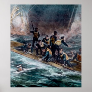 Poster Os membros de grupo titânicos do RMS salvar o