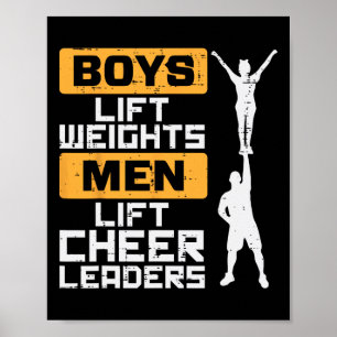 Poster Os meninos levantam pesos Homens líder de torcida