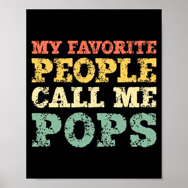 Poster Os Miúdos Chamam-me Pops Vintage (Frente)