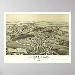 Poster Os moinhos do mineiro, mapa panorâmico do PA -