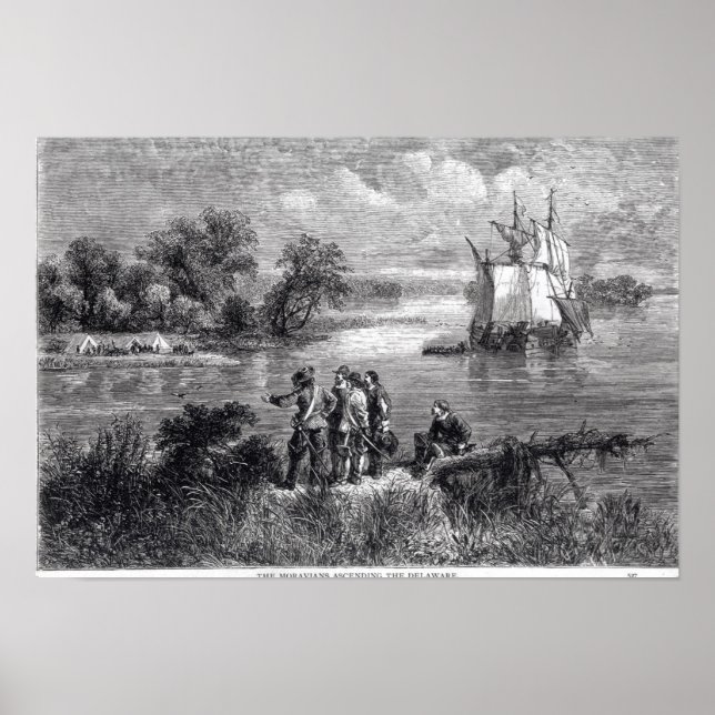 Pôster Os Moravianos em Cena o Delaware (Frente)