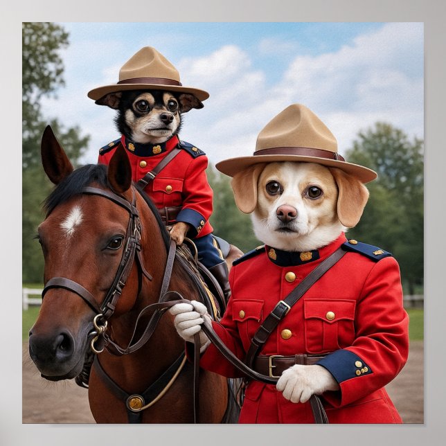 Poster "Os Mounties Estão Chegando" (Frente)