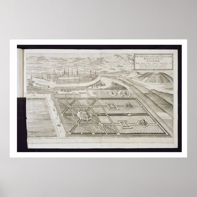 Pôster Os novos jardins do Cremsier, a residência do (Frente)