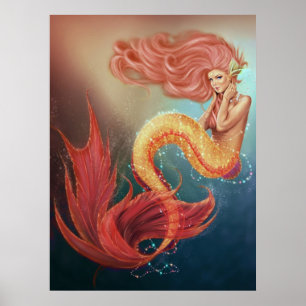 Poster Os oceanos secretos do mar Jewels a sereia