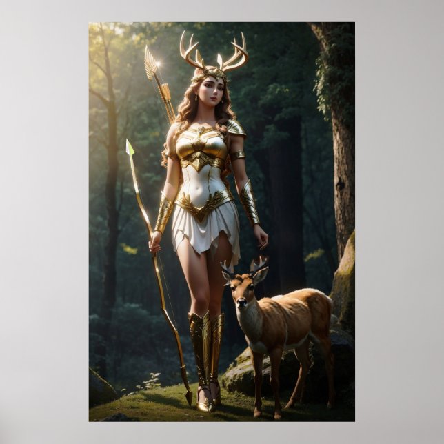 Poster Os Olímpicos: Artemis, Deuses da Caça (Frente)