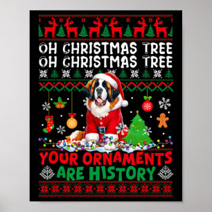 Poster Os Ornamentos Da Árvore Xmas São Ruas De Papais no