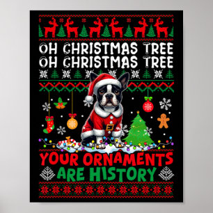 Poster Os Ornamentos De Árvores Do Xmas São Papais noeis
