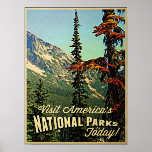 Poster Os parques nacionais de América