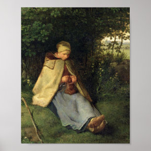 Poster Os Pastores-De-Cubo-Assentados Jean Millet