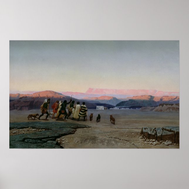 Pôster Os Pastores, Liderados pela Estrela, Chegando (Frente)